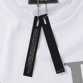 Camiseta Amiri Staggered Chrome Branca