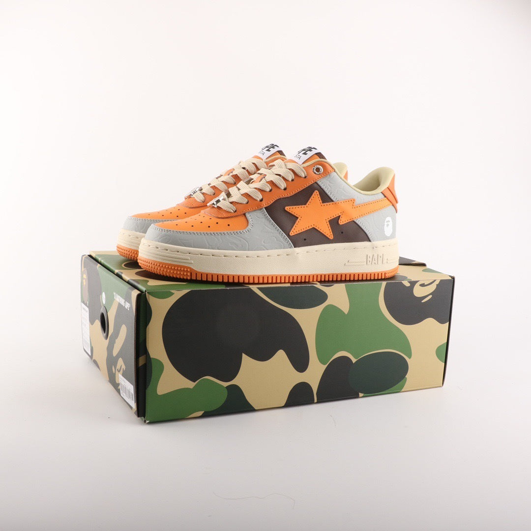 A Bathing Ape Bape Sta Grey Orange