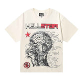 Camiseta Hellstar Human Development White Cream