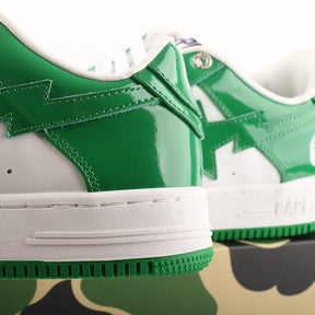 A Bathing Ape Bape Sta Patent Leather White Green
