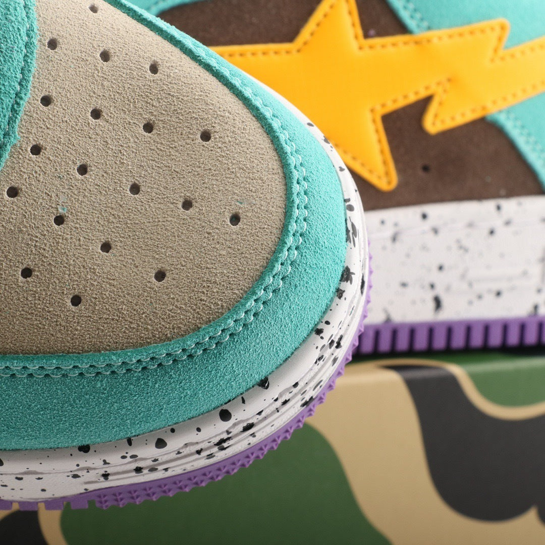 A Bathing Ape Bape Sta Brown Yellow