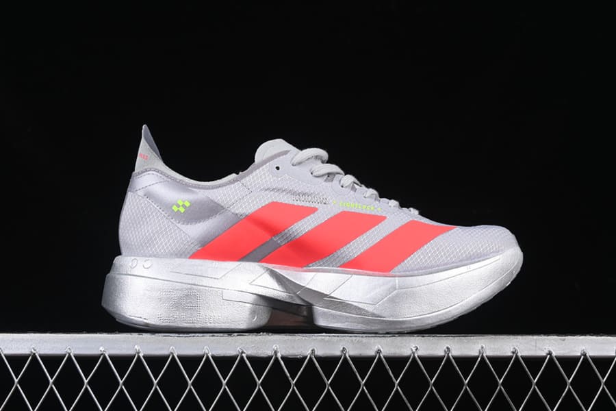 Adidas Adizero Adios Pro 4 Grey Two Lucid Red