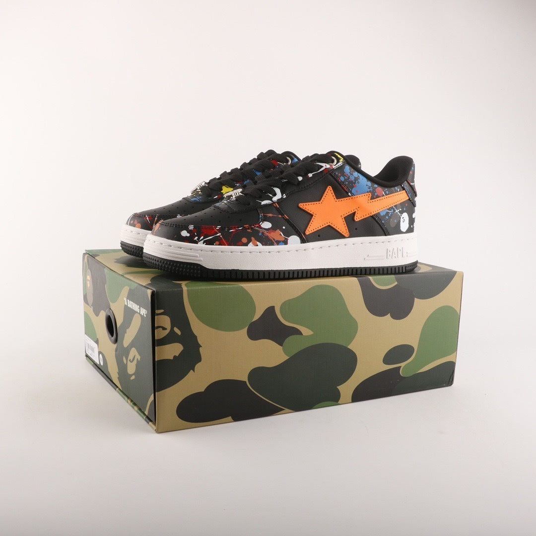 A Bathing Ape Bape Sta M2 Black Orange