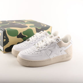 A Bathing Ape Bape Sta Low Suede Beige Heel