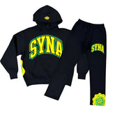 Conjunto Syna World College Logo Preto/Amarelo