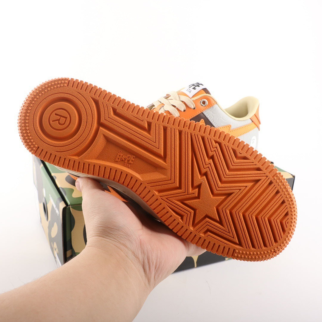 A Bathing Ape Bape Sta Grey Orange