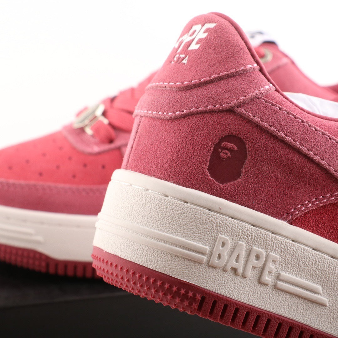A Bathing Ape Bape Sta Pink Suede