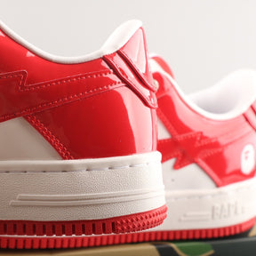 A Bathing Ape Bape Sta Patent Leather White Red