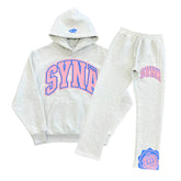 Conjunto Syna World College Logo Cinza/Rosa