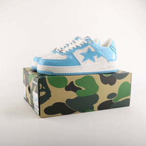 A Bathing Ape Bape Sta Patent Leather White Blue