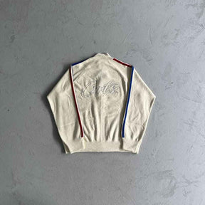 Jaqueta Corteiz Knit Zip Up Fleece Cream