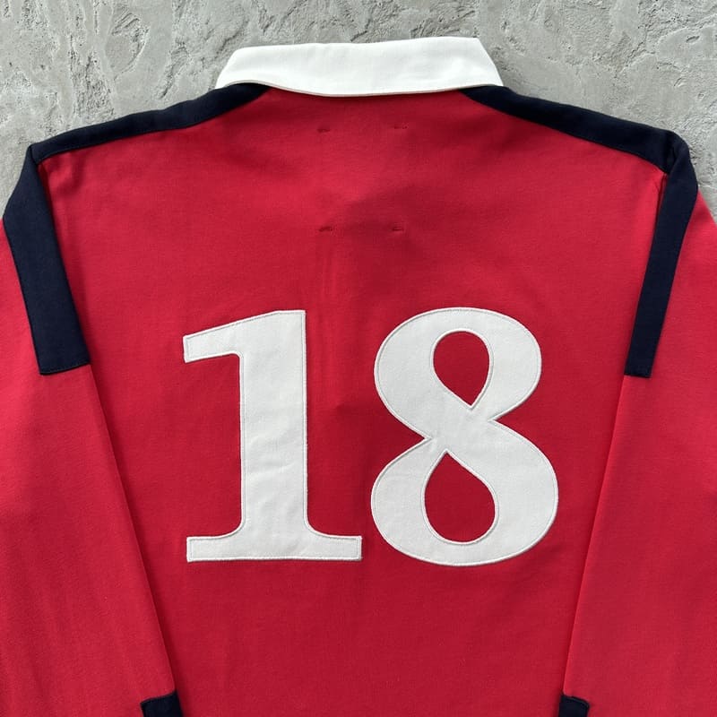 Camisa Corteiz Paneled Rugby Polo Vermelha