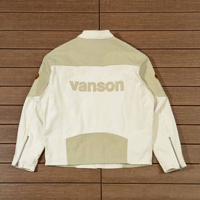 Jaqueta Supreme x Vanson Leathers Cordura White Cream