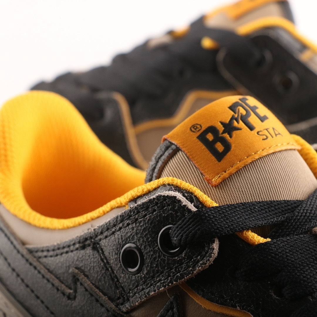 A Bathing Ape Bape SK8 Sta Vintage Black Yellow